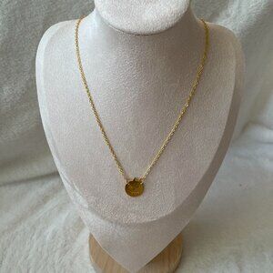 Halloween gold pumpkin necklace